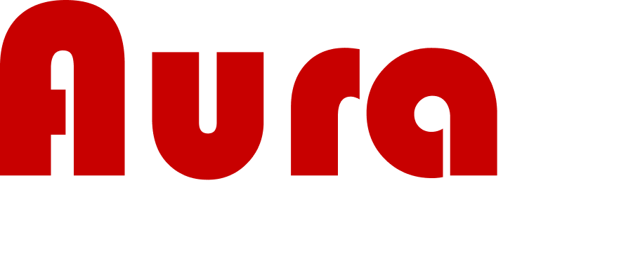 Aura Electric logo rød hvit